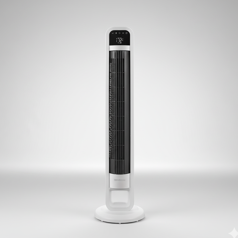 OmniBreeze Tower Fan with Internal Oscillation and Wi-Fi